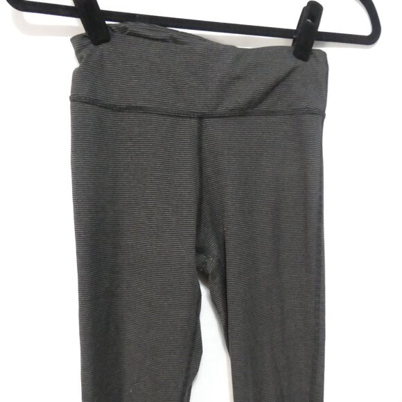 ATHLETIC WORKS - Dri More | small | Black and Grey Striped High Waist Leggings - Picture 6 of 16